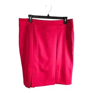 Evan Picone Pink Knee-Length Pencil Skirt with Slit